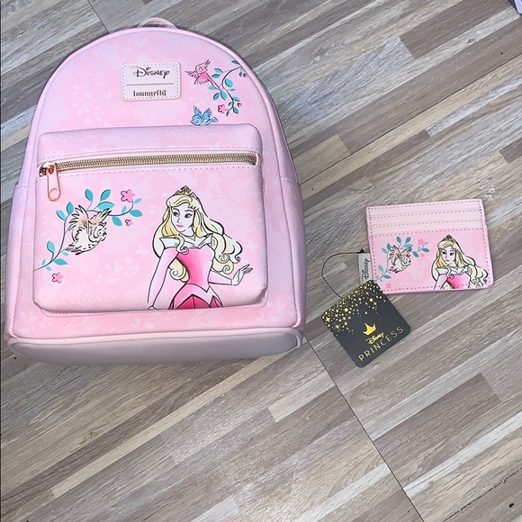 Loungefly Handbags - LOUNGEFLY DISNEY sleeping beauty backpack & wallet